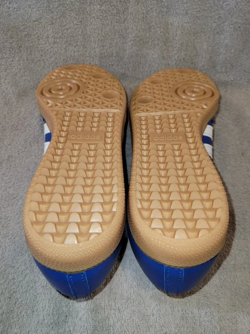 Adidas Samba OG Originals Athletic Shoes In Blue White Tan Gum Men's Size 10